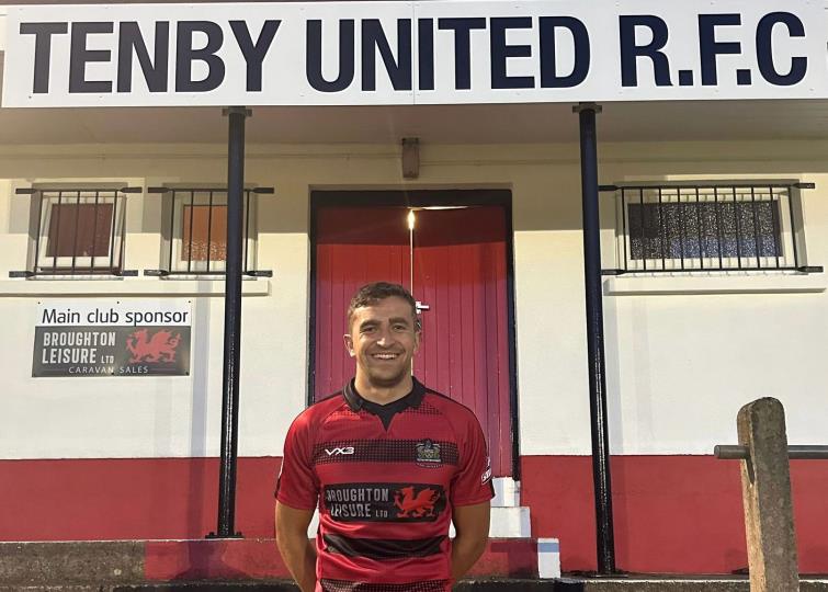 Luke Hartland - try double for Tenby Athletic
